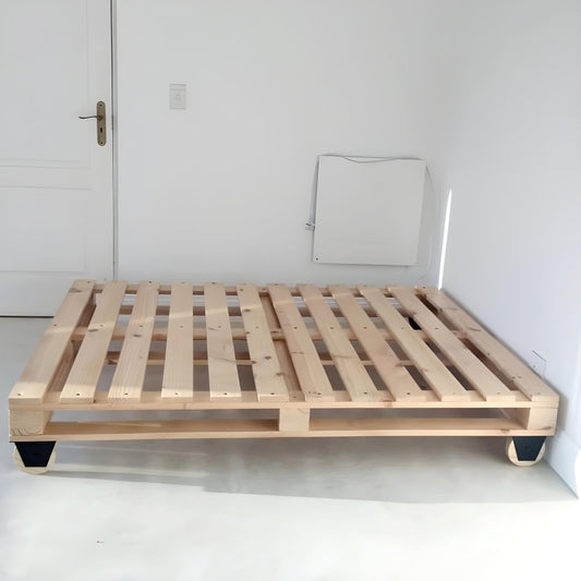 Crafted Pallet Wheel Bed