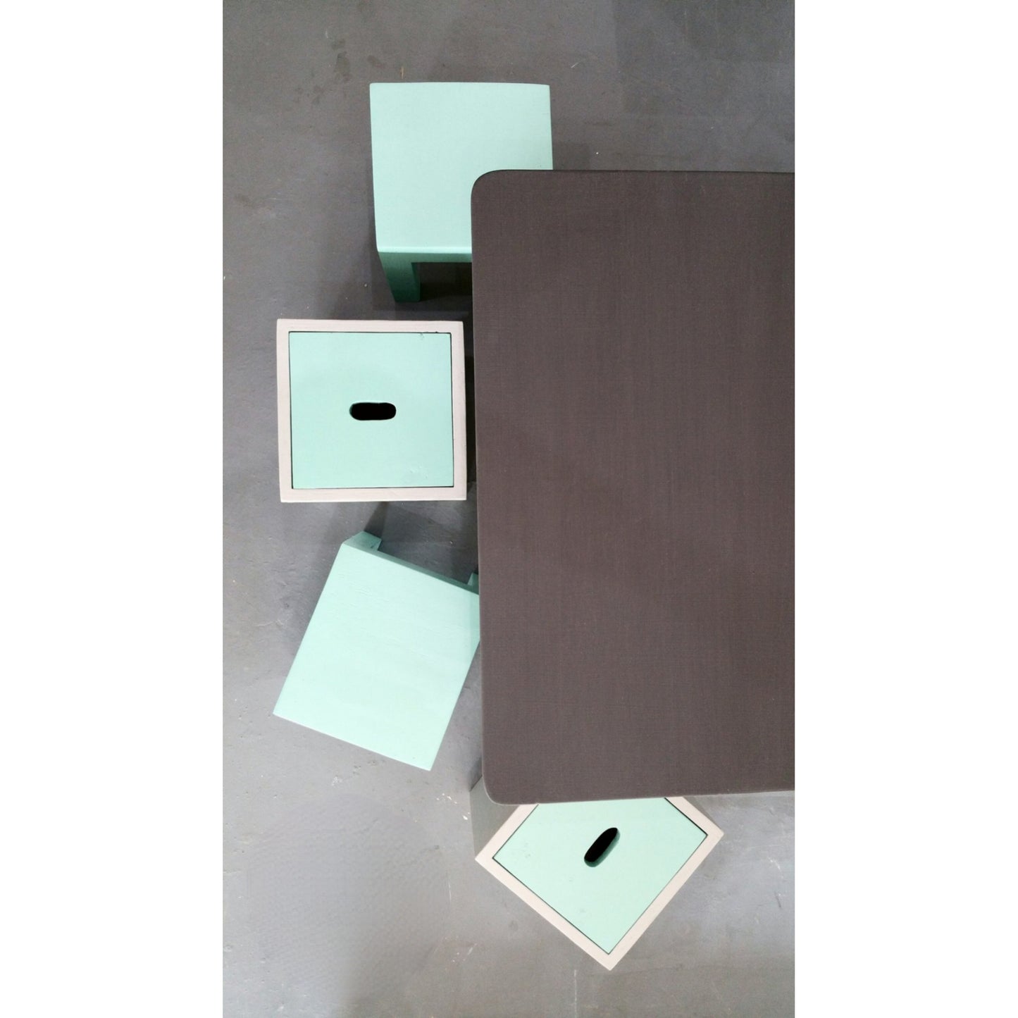 Bokkie Chalkboard Table and 2 x Stools + 2 Box stools -