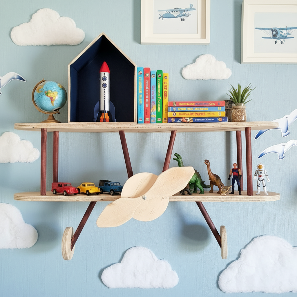 Vintage Aeroplane Shelf