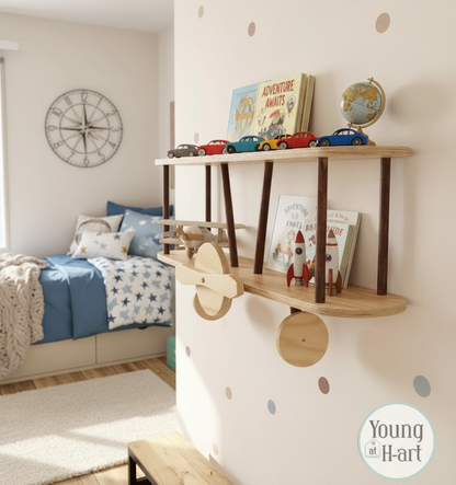 Aeroplane shelf boys room