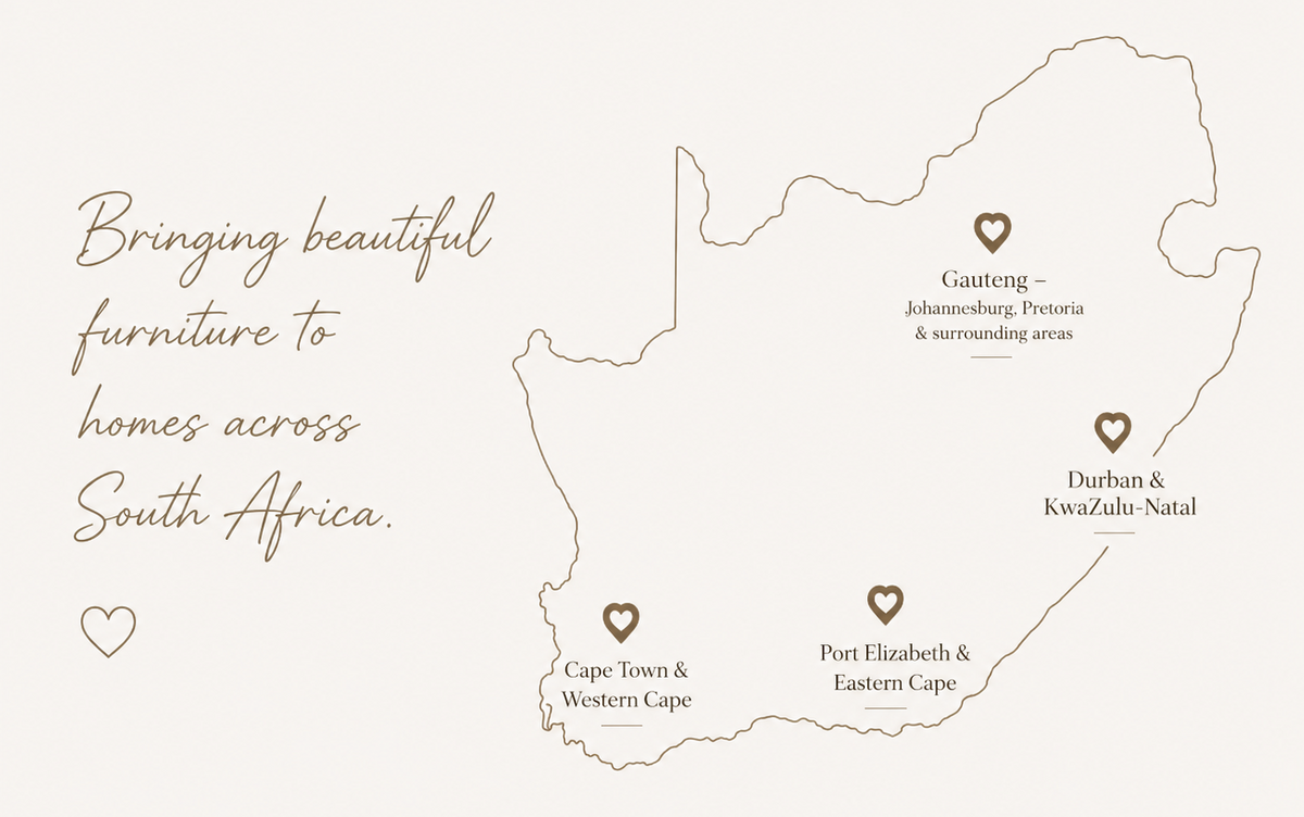 South Africa delivery map