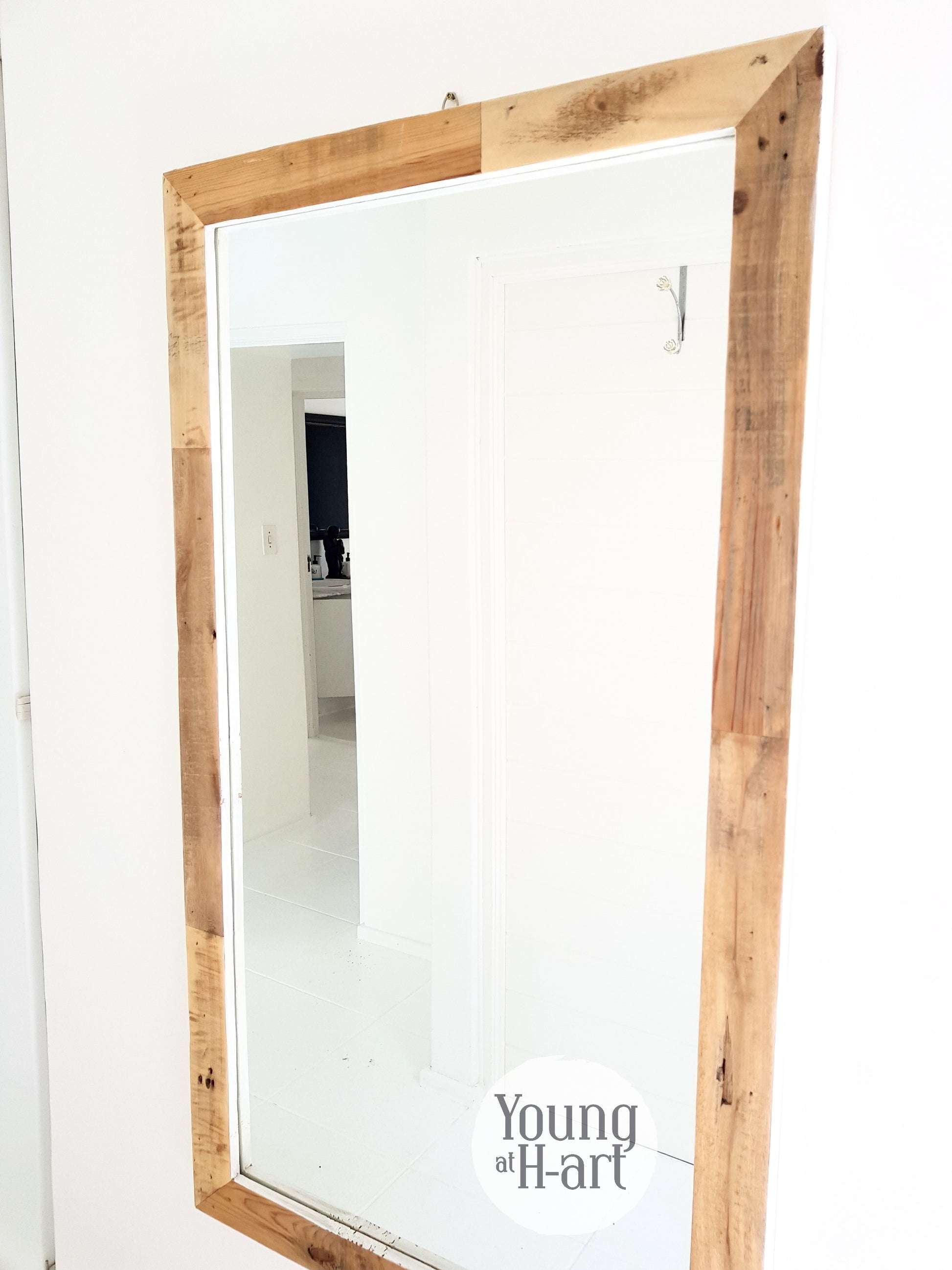 White Sided Rustic Mirror - Decor