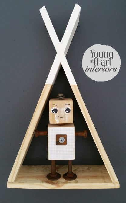 Rustic Tee Pee Shelves