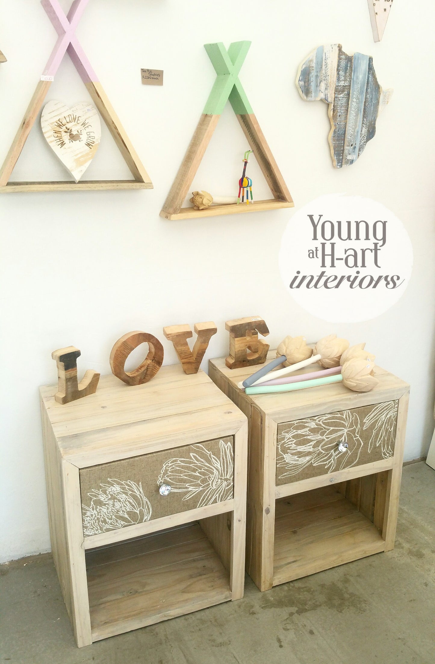 Rustic Tee Pee Shelves