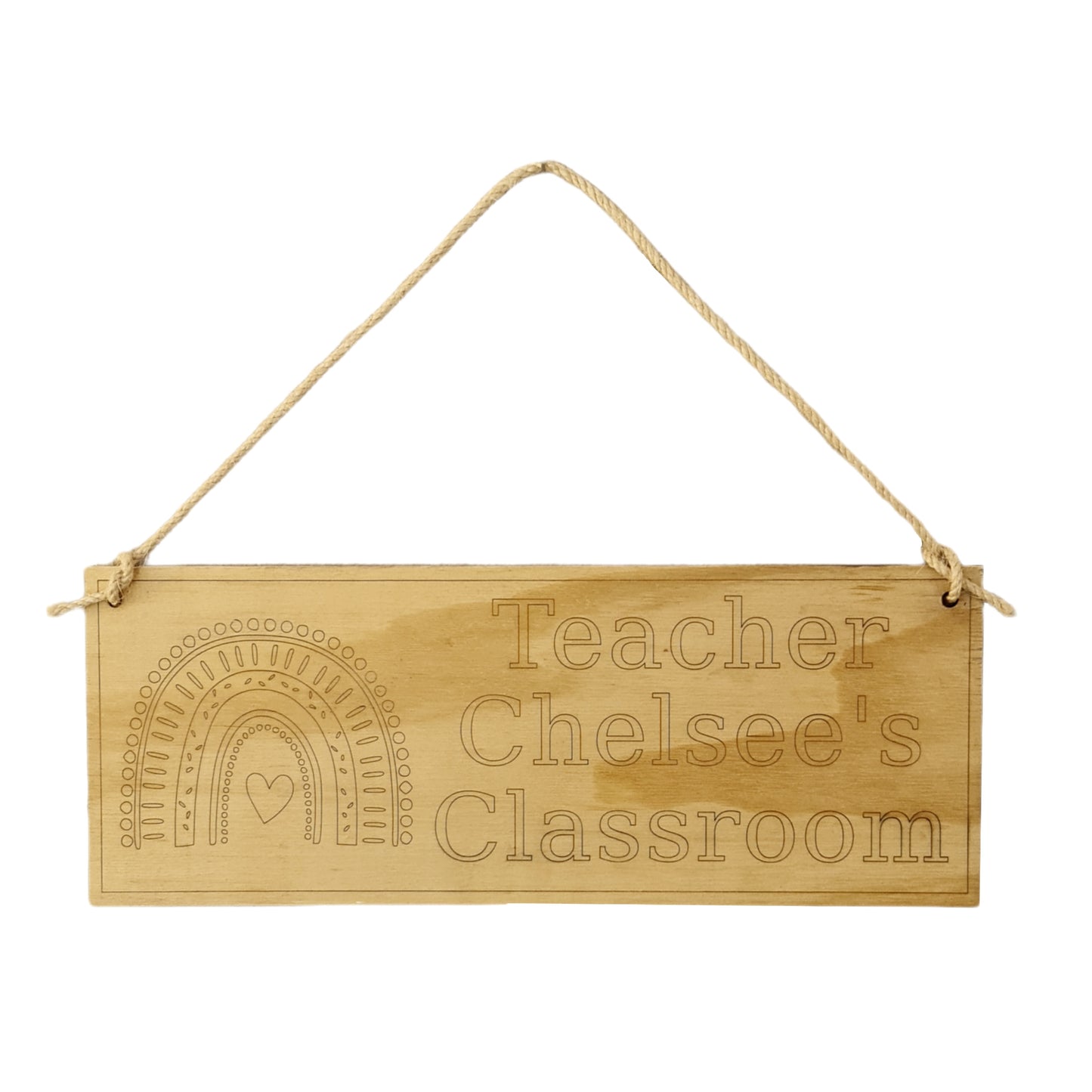 Personalised Teacher Plaque (Rainbow)