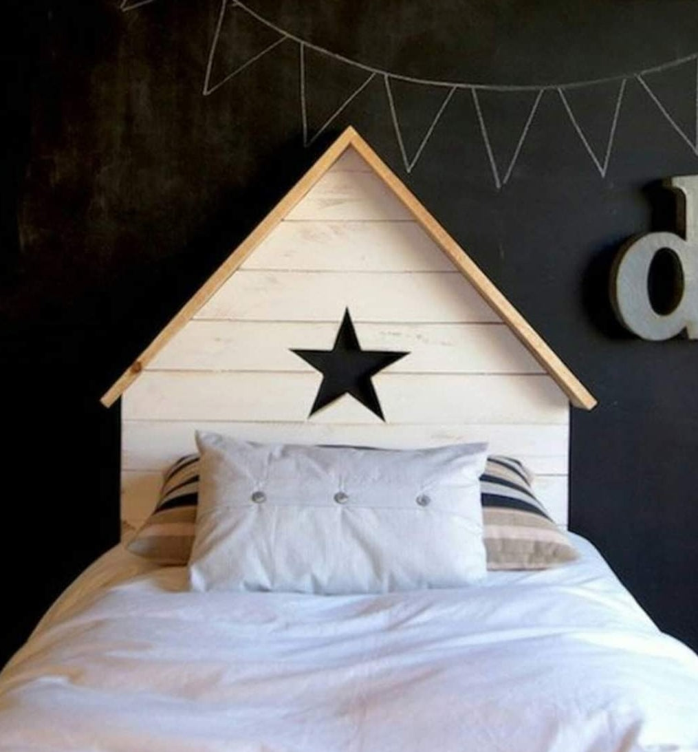 House Cutout Headboard (Star/Heart) - Furniture