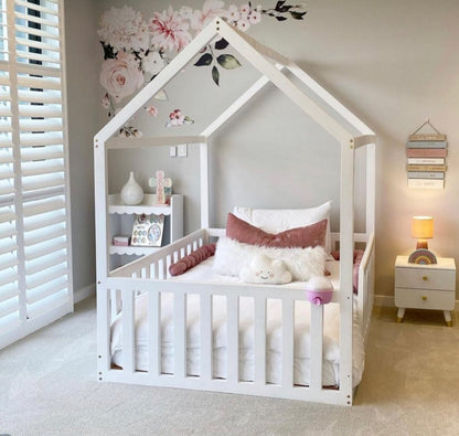 House Bed Frame w/Removable Side Rails - Furniture